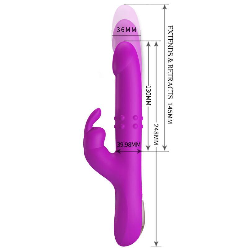 PRETTY LOVE - REESE VIBRADOR CON ROTACIÓN MORADO - Sensuana.es