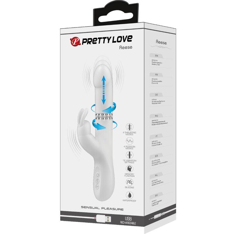 PRETTY LOVE - REESE VIBRADOR CON ROTACIÓN PLATEADO - Sensuana.es