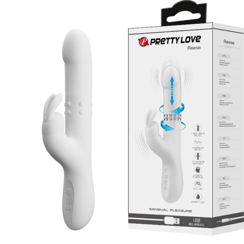 PRETTY LOVE - REESE VIBRADOR CON ROTACIÓN PLATEADO - Sensuana.es