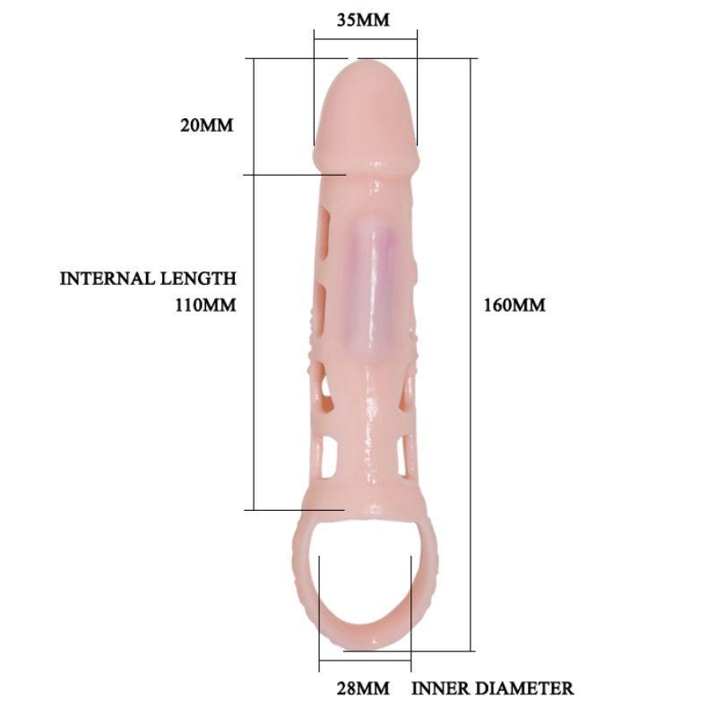 PRETTY LOVE - HARRISON FUNDA EXTENSORA PENE CON VIBRACION Y STRAP 13.5 CM - Sensuana.es