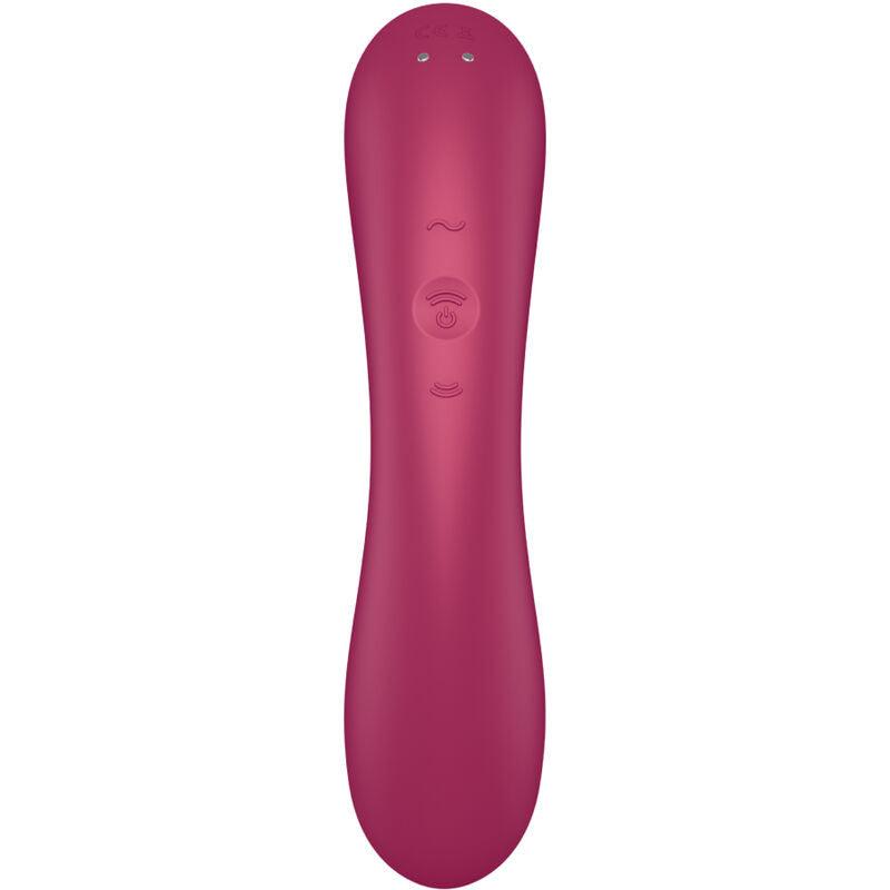 SATISFYER - CURVE TRINITY 1 AIR PULSE VIBRATION ROJO - Sensuana.es