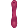 SATISFYER - CURVE TRINITY 1 AIR PULSE VIBRATION ROJO - Sensuana.es