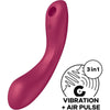 SATISFYER - CURVE TRINITY 1 AIR PULSE VIBRATION ROJO - Sensuana.es