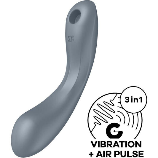 SATISFYER - CURVE TRINITY 1 AIR PULSE VIBRATION ROJO - Sensuana.es