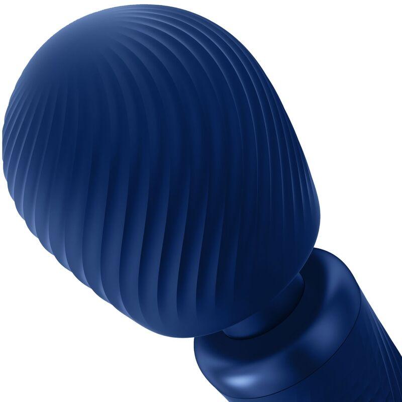 FUN FACTORY - VIM WAND RUMBLE VIBRADOR RECARGABLE SILICONA AZUL MEDIANOCHE - Sensuana.es