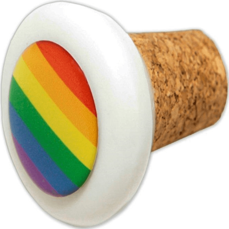 PRIDE - TAPON CERAMICA CORCHO REDONDO CON BANDERA LGBT - Sensuana.es