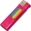 PRIDE - MECHERO FUSCIA CON BANDERA LGBT - Sensuana.es