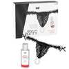 INTT RELEASES - PANTY BRASILEÑA NEGRA CON PERLAS Y GEL LUBRICANTE 50 ML - Sensuana.es