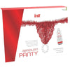 INTT RELEASES - PANTY BRASILEÑO ROJA CON PERLAS Y GEL LUBRICANTE 50 ML - Sensuana.es