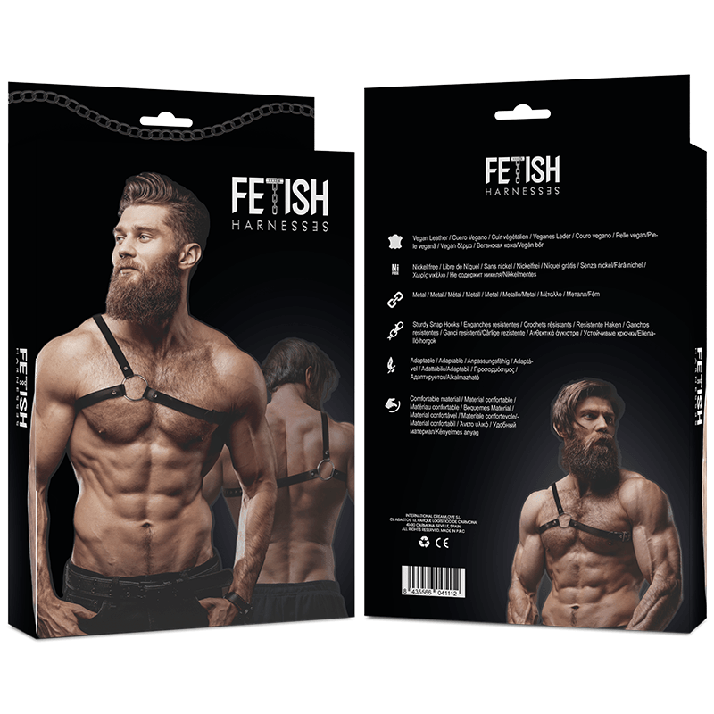 FETISH SUBMISSIVE - ATTITUDE ARNÉS ECOPIEL HOMBRO CRUZADO HOMBRE - Sensuana.es