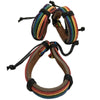 PRIDE - PULSERA DE CUERO MARRON BANDERA LGBT - Sensuana.es