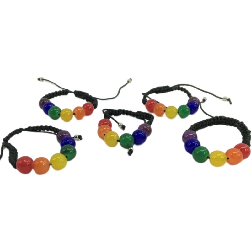 PRIDE - PULSERA BOLAS PEQUEÑAS BANDERA LGBT - Sensuana.es