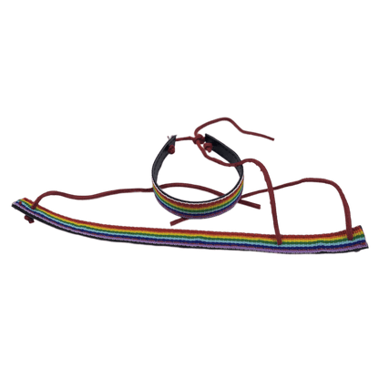 PRIDE - PULSERA DE CUERO NEGRO BANDERA LGBT - Sensuana.es