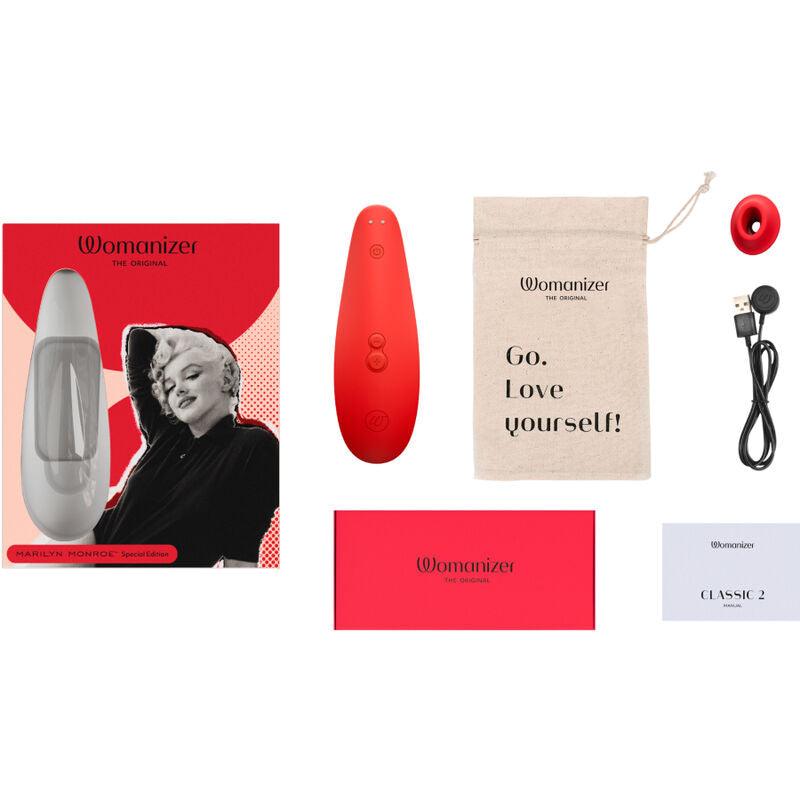 WOMANIZER - MARILYN MONROE CLASSIC 2 ESTIMULADOR DE CLÍTORIS ROJO INTENSO - Sensuana.es