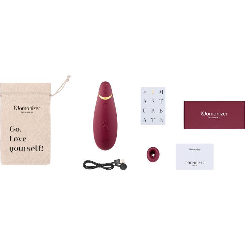 WOMANIZER - PREMIUM 2 ESTIMULADOR DE CLÍTORIS BURDEOS - Sensuana.es