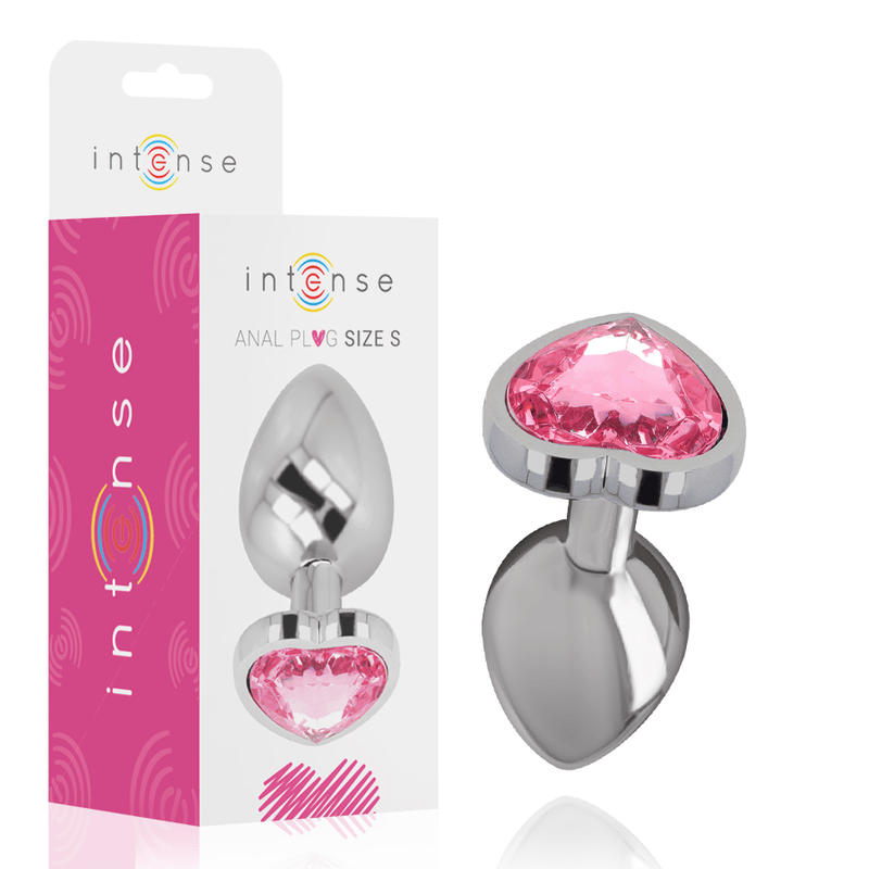 INTENSE - PLUG ANAL METAL ALUMINIO CORAZÓN ROSA TALLA S - Sensuana.es