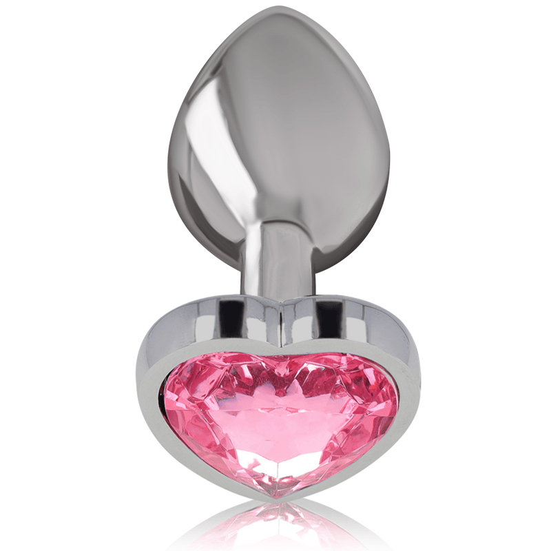 INTENSE - PLUG ANAL METAL ALUMINIO CORAZÓN ROSA TALLA M - Sensuana.es