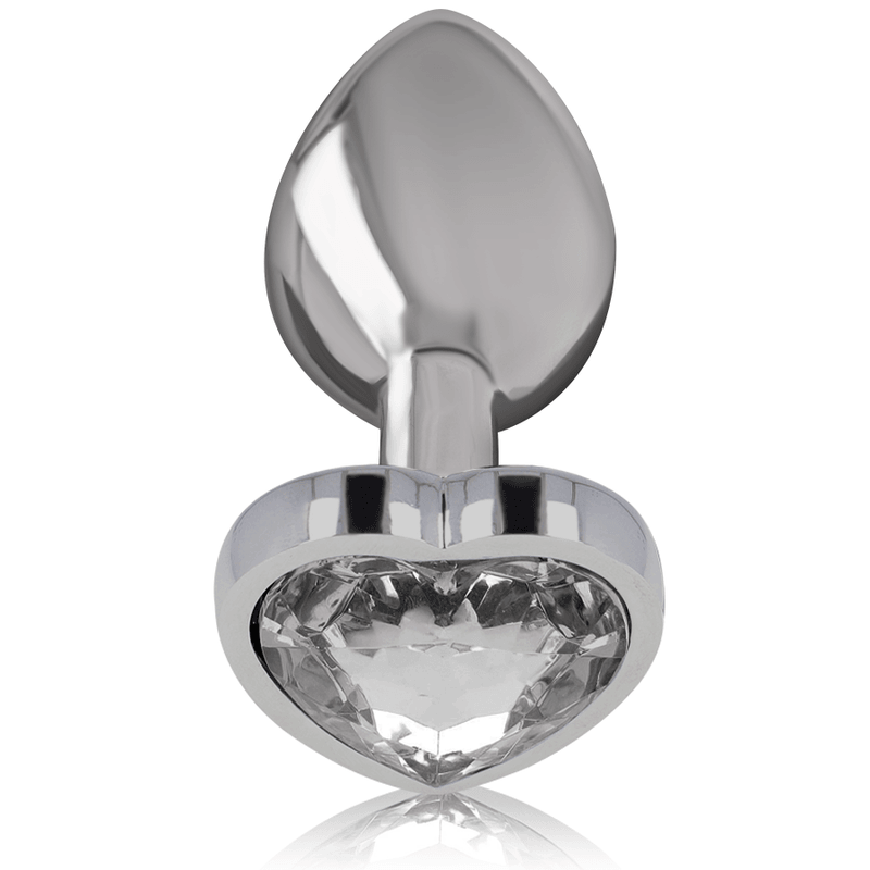 INTENSE - PLUG ANAL METAL ALUMINIO CORAZÓN BLANCO TALLA S - Sensuana.es