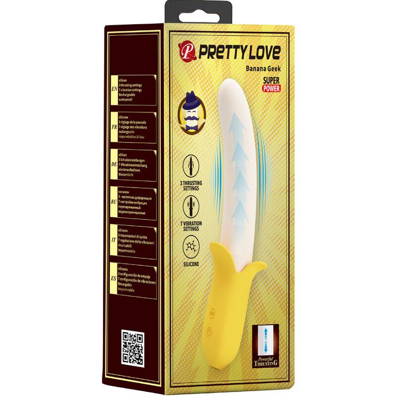 PRETTY LOVE - BANANA GEEK SUPER POWER 7 VIBRACIONES UP&DOWN SILICONA NEGRO - Sensuana.es