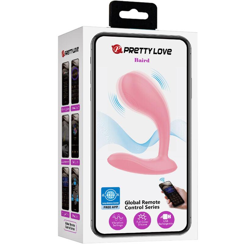 PRETTY LOVE - BAIRD G-SPOT 12 VIBRACIONES RECARGABLE ROSA APP - Sensuana.es