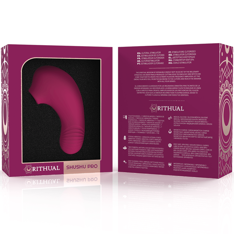 RITHUAL - SHUSHU PRO POCKET ESTIMULADOR CLITORIS 2 POTENTES MOTORES ORQUIDEA - Sensuana.es