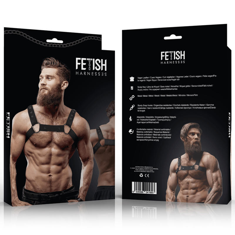 FETISH SUBMISSIVE ATTITUDE - ARNÉS DEPORTIVO AJUSTABLE NEOPRENO PECHO HOMBRE - Sensuana.es