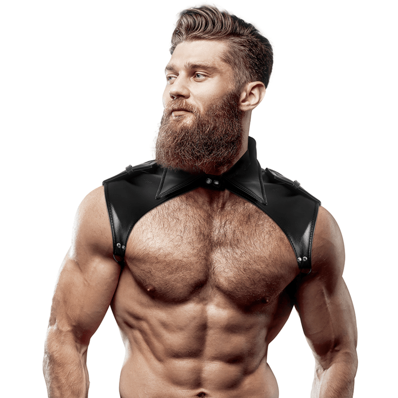 FETISH SUBMISSIVE ATTITUDE - ARNÉS BRIGADE AJUSTABLE ECOPIEL CUELLO HOMBRE - Sensuana.es