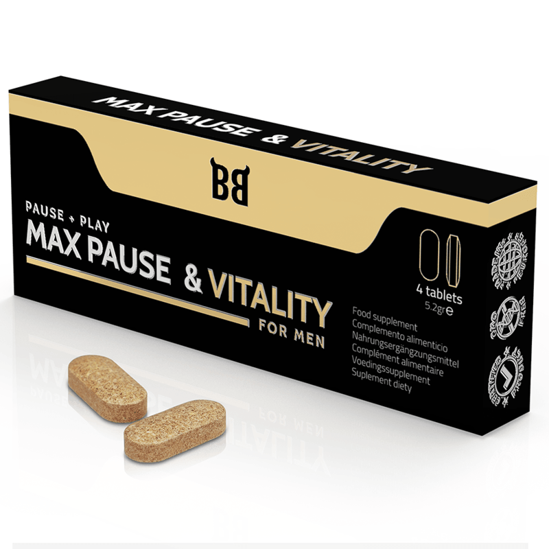 BLACK BULL - MAX PAUSE & VITALITY RETARDANTE PARA HOMBRE 4 CÁPSULAS - Sensuana.es