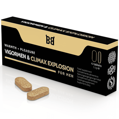 BLACK BULL - VIGORMEN & CLIMAX EXPLOSION MAYOR PLACER PARA HOMBRE 4 CÁPSULAS - Sensuana.es