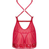 OBSESSIVE - LACELOVE BABYDOLL & TANGA ROJO XS/S - Sensuana.es