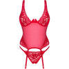 OBSESSIVE - LACELOVE CORSET ROJO XS/S - Sensuana.es