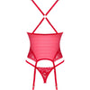 OBSESSIVE - LACELOVE CORSET ROJO XS/S - Sensuana.es