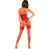 OBSESSIVE - LACELOVE CORSET ROJO XS/S - Sensuana.es