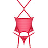 OBSESSIVE - LACELOVE CORSET ROJO XS/S - Sensuana.es