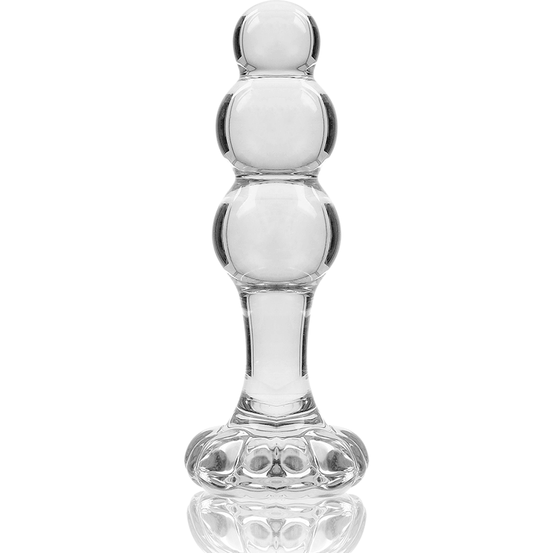 NEBULA SERIES BY IBIZA - MODELO 1 PLUG CRISTAL BOROSILICATO TRANSPARENTE 10.5 CM -O- 3 CM - Sensuana.es