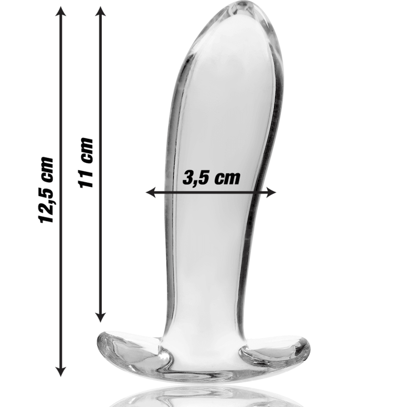 NEBULA SERIES BY IBIZA - MODELO 5 PLUG CRISTAL BOROSILICATO TRANSPARENTE 12.5 CM -O- 3.5 CM - Sensuana.es