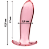 NEBULA SERIES BY IBIZA - MODELO 5 PLUG CRISTAL BOROSILICATO TRANSPARENTE 12.5 CM -O- 3.5 CM - Sensuana.es