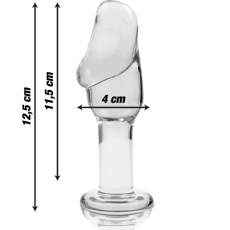 NEBULA SERIES BY IBIZA - MODELO 6 PLUG CRISTAL BOROSILICATO TRANSPARENTE 12.5 CM -O- 4 CM - Sensuana.es