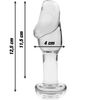 NEBULA SERIES BY IBIZA - MODELO 6 PLUG CRISTAL BOROSILICATO TRANSPARENTE 12.5 CM -O- 4 CM - Sensuana.es