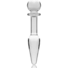 NEBULA SERIES BY IBIZA - MODELO 7 PLUG CRISTAL BOROSILICATO TRANSPARENTE 13.5 CM -O- 3 CM - Sensuana.es