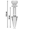 NEBULA SERIES BY IBIZA - MODELO 7 PLUG CRISTAL BOROSILICATO TRANSPARENTE 13.5 CM -O- 3 CM - Sensuana.es