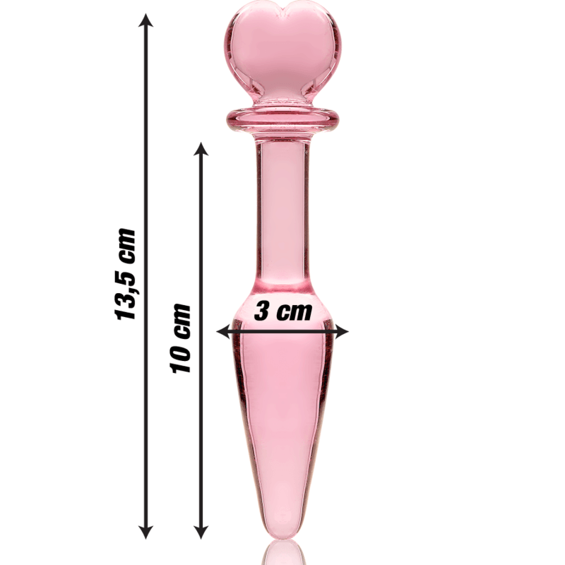 NEBULA SERIES BY IBIZA - MODELO 7 PLUG CRISTAL BOROSILICATO TRANSPARENTE 13.5 CM -O- 3 CM - Sensuana.es