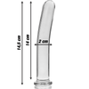 NEBULA SERIES BY IBIZA - MODELO 8 DILDO CRISTAL BOROSILICATO TRANSPARENTE 14.5 CM -O- 2 CM - Sensuana.es