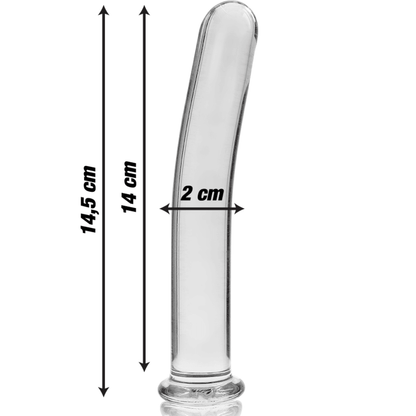 NEBULA SERIES BY IBIZA - MODELO 8 DILDO CRISTAL BOROSILICATO TRANSPARENTE 14.5 CM -O- 2 CM - Sensuana.es