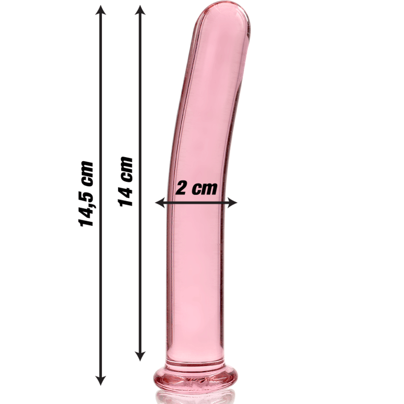 NEBULA SERIES BY IBIZA - MODELO 8 DILDO CRISTAL BOROSILICATO TRANSPARENTE 14.5 CM -O- 2 CM - Sensuana.es