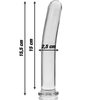 NEBULA SERIES BY IBIZA - MODELO 9 DILDO CRISTAL BOROSILICATO TRANSPARENTE 15.5 CM -O- 2.5 CM - Sensuana.es