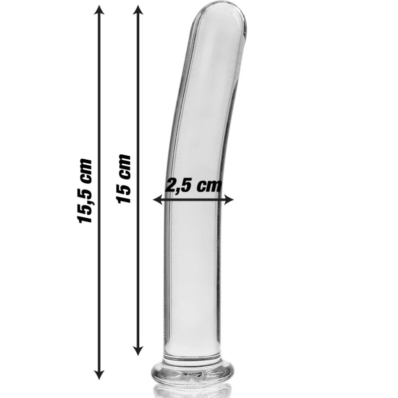 NEBULA SERIES BY IBIZA - MODELO 9 DILDO CRISTAL BOROSILICATO TRANSPARENTE 15.5 CM -O- 2.5 CM - Sensuana.es