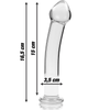 NEBULA SERIES BY IBIZA - MODELO 11 DILDO CRISTAL BOROSILICATO TRANSPARENTE 16 CM -O- 3 CM - Sensuana.es