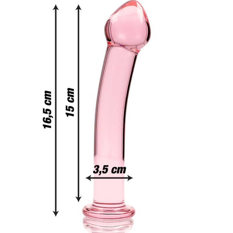 NEBULA SERIES BY IBIZA - MODELO 11 DILDO CRISTAL BOROSILICATO TRANSPARENTE 16 CM -O- 3 CM - Sensuana.es