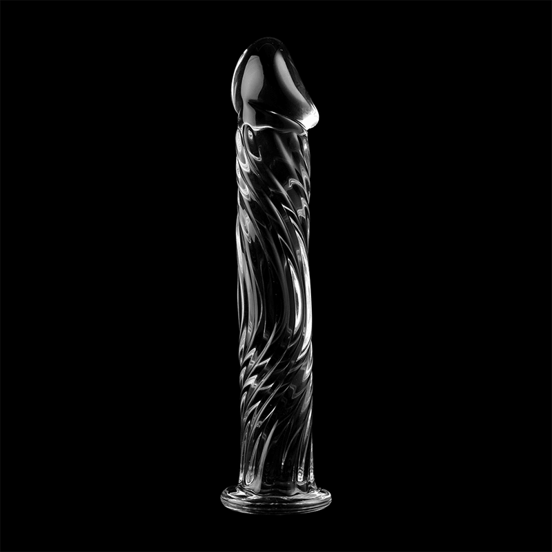 NEBULA SERIES BY IBIZA - MODELO 12 DILDO CRISTAL BOROSILICATO TRANSPARENTE 17 CM -O- 3.5 CM - Sensuana.es